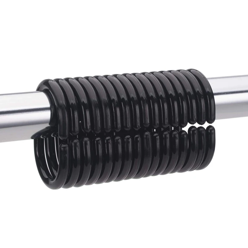 24 шт душевой Шторы кольца Пластик душ крючки для Ванная комната душевая