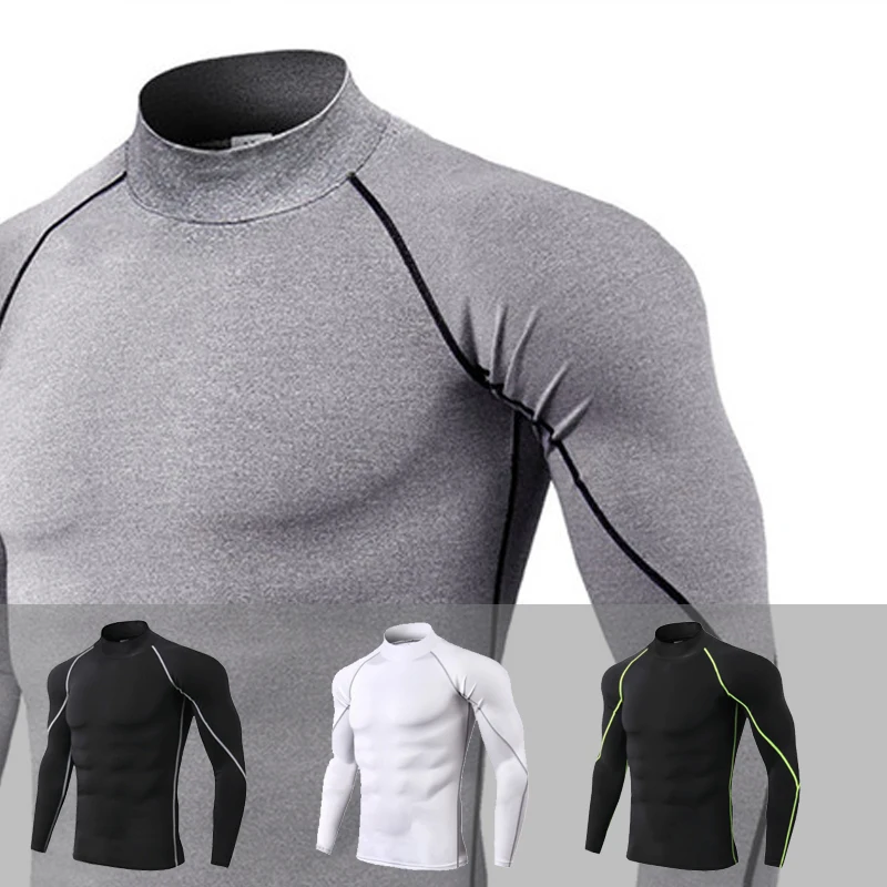 

Men Running Shirt Bodybuilding Sport T-Shirt Slim Quick Dry Fit t Shirt Man Compression Top Gym T Shirt Men Fitness Tight Jersey