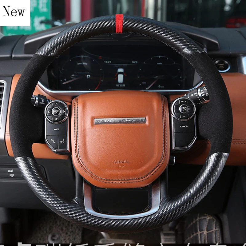 

Чехол для руля из углеродного волокна для Land Rover Range Rover VELAR Evoque Discovery Sport Discovery