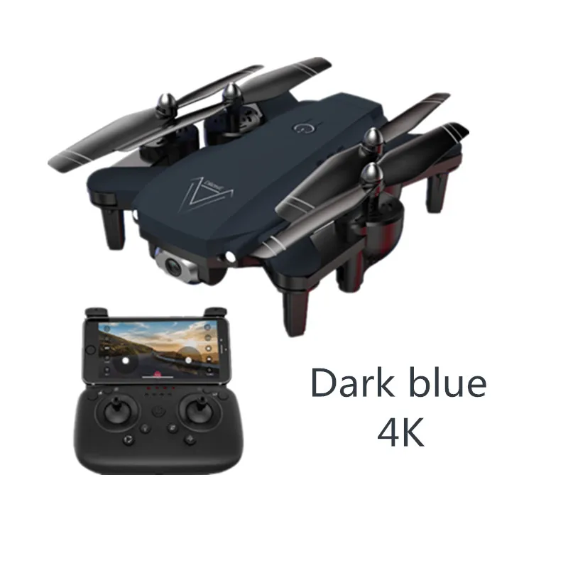 DarkBlue-4K FN Drone 807 Квадрокоптер Wi-Fi аэрофотосъемка Дрон оптический поток позиционирование жестовое управление радиоуправляемый самолет игрушка - Цвет: DarkBlue-4K