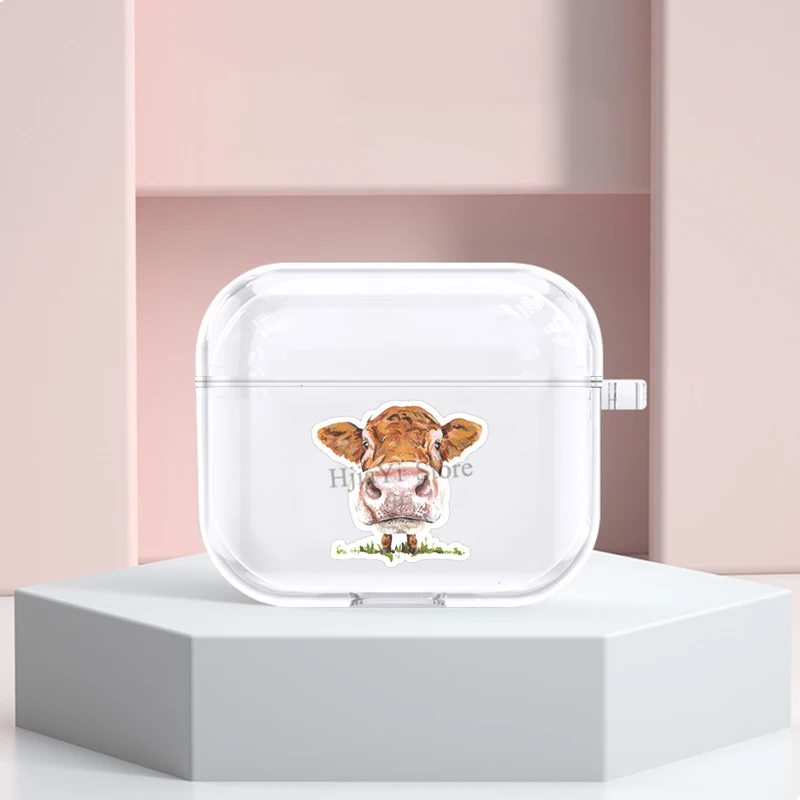 

Симпатичный чехол из коровьей кожи для Apple Airpods 3, мягкий чехол для Airpods Pro Airpods 2, беспроводные наушники Funda