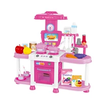 new baby miniature kitchen tableware children classic pretend play imitate light kitchen sets cooking fun game girl gift d2