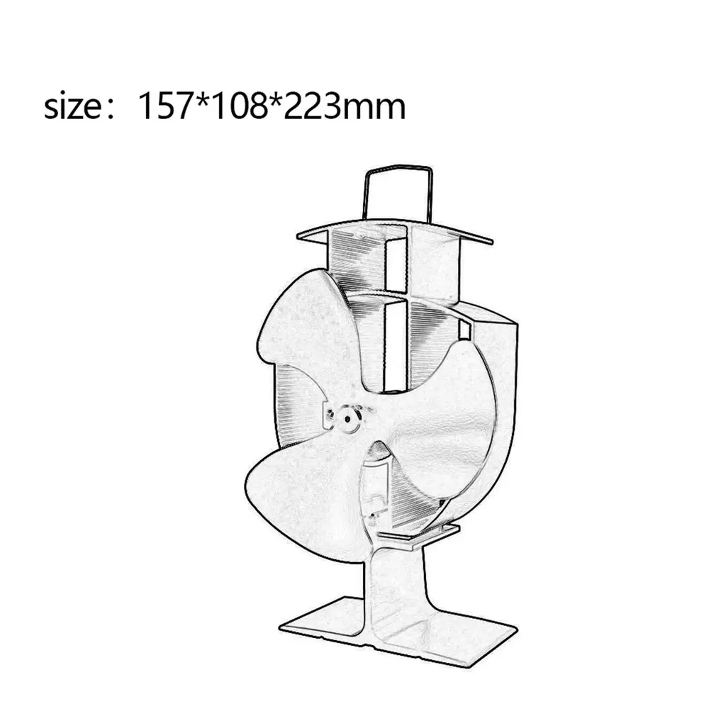 В комплект входят 3 лезвия Вентилятор для печи работающий от тепловой энергии