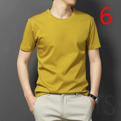 

men's body shirt summer dress solid color cotton clothes men's bottoming shirt half sleeve tide