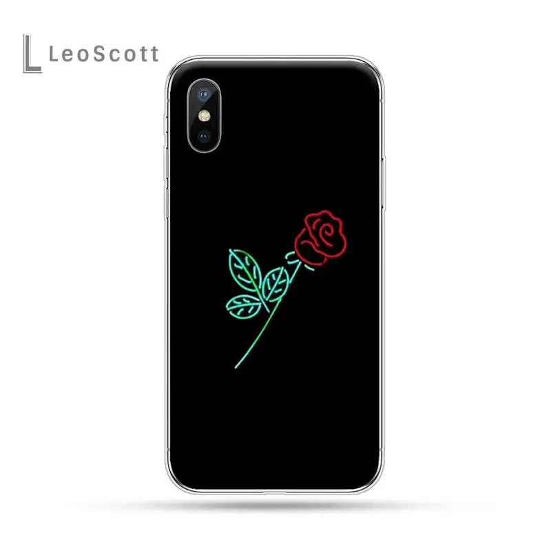 

Glowing rose flower in the dark Phone Case For iphone 12 5 5s 5c se 6 6s 7 8 plus x xs xr 11 pro max mini