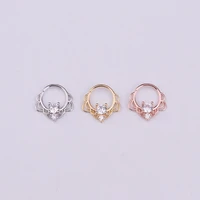 gold nose ear round helix cartilage ring conch tragus labret hoop septum huggie earrings piercing set body jewelry h6