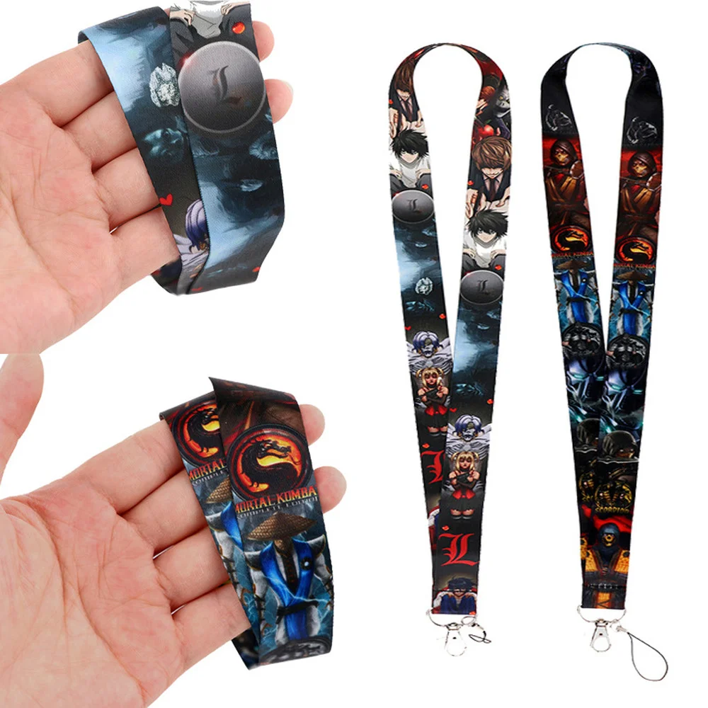 

Mortal Kombat Lanyards Cool Neck Strap webbings ribbons Phone Keys ID Card Holder Lanyard Keys DIY Hang Rope