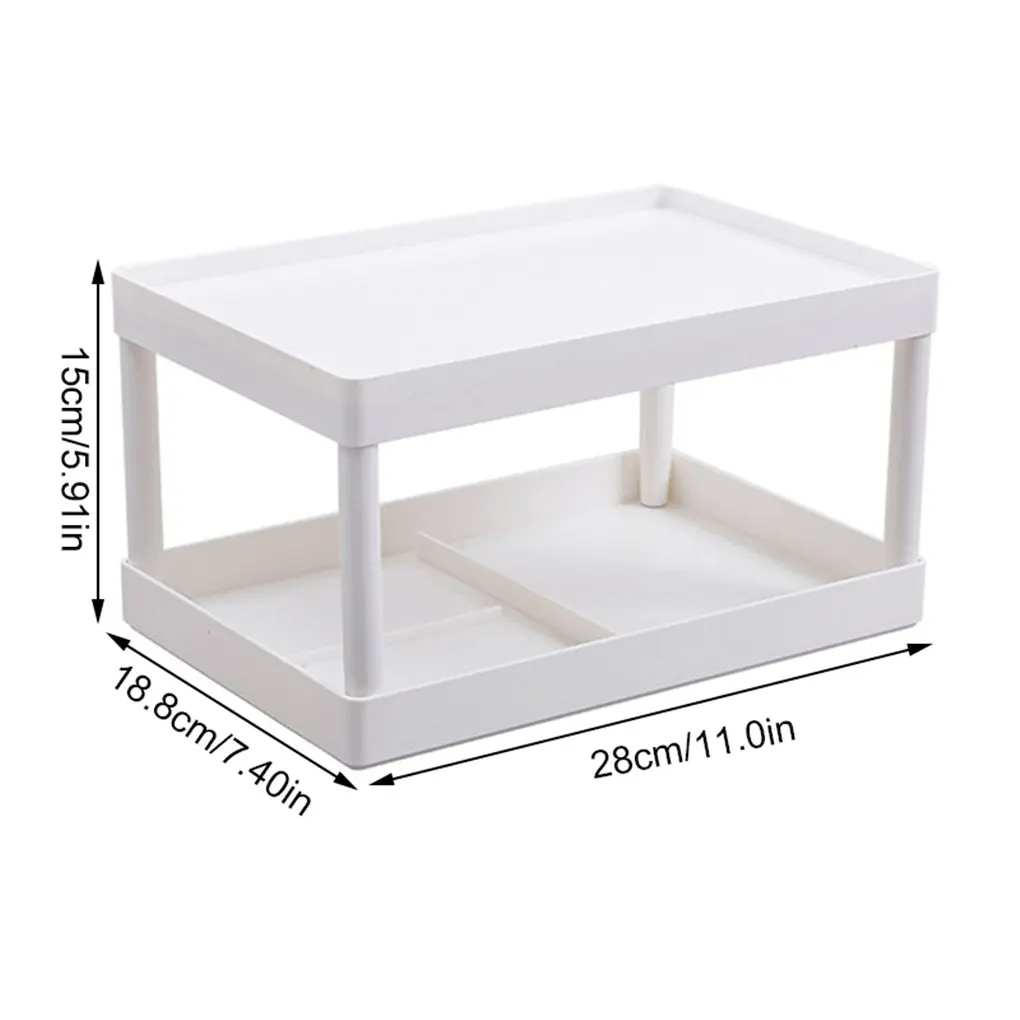 

Multi-layer Cosmetics Storage Rack Office Shelf Desk Organizer Stationary Container Sundries Stand 3/2 Layer