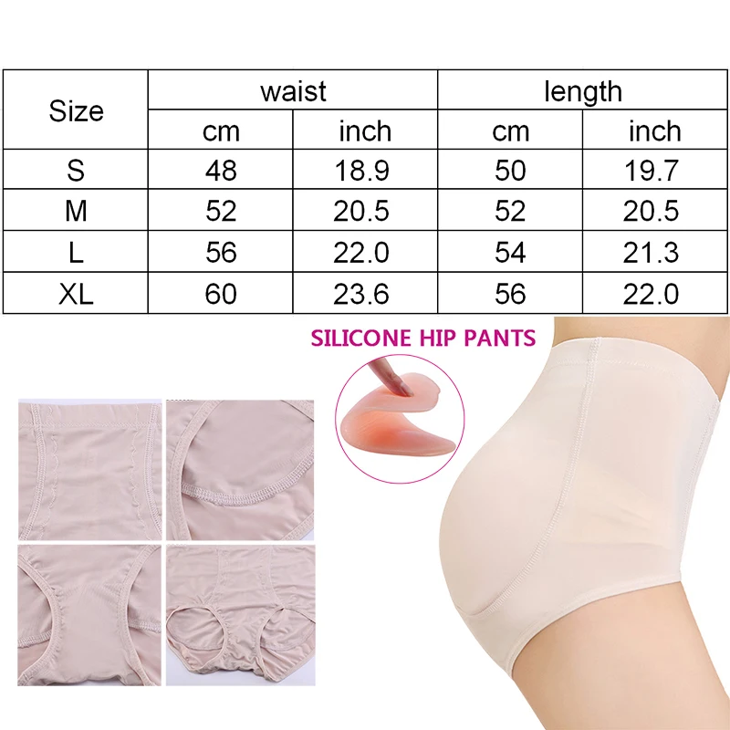 

Women Sexy Hip Lifter Silicone Pad Panties High Waist Trainer Panties Control Body Shapewear Underwear Fake Butt Shorts
