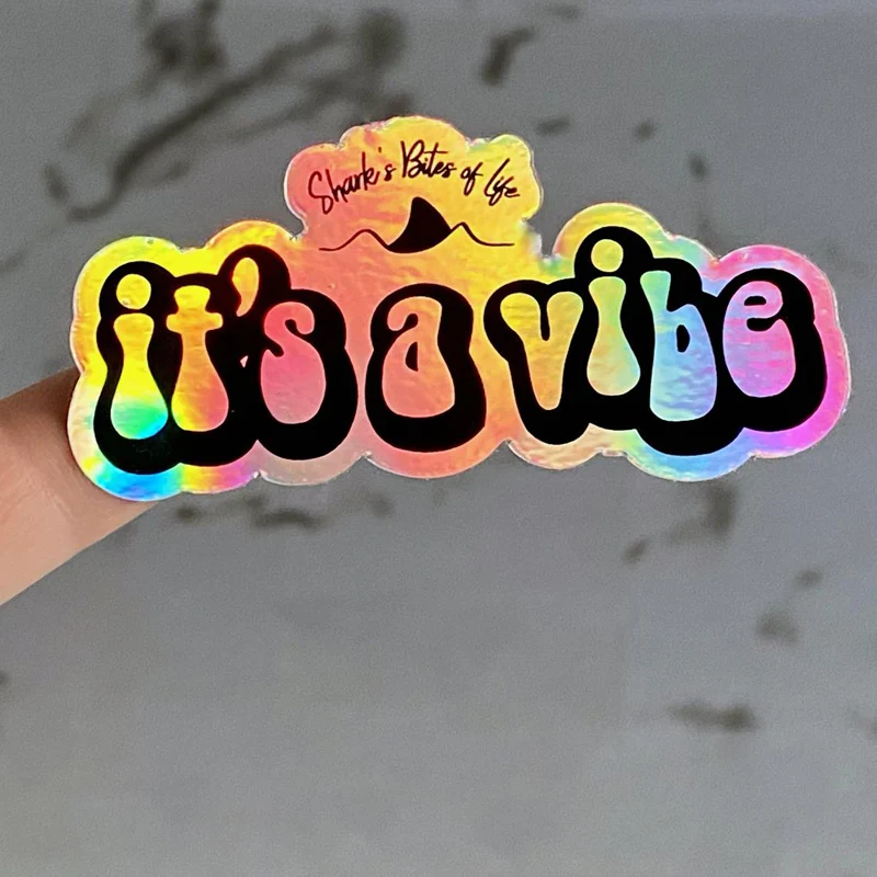 100 шт. голографические наклейки с вашим логотипом на заказ Серебряный лазер