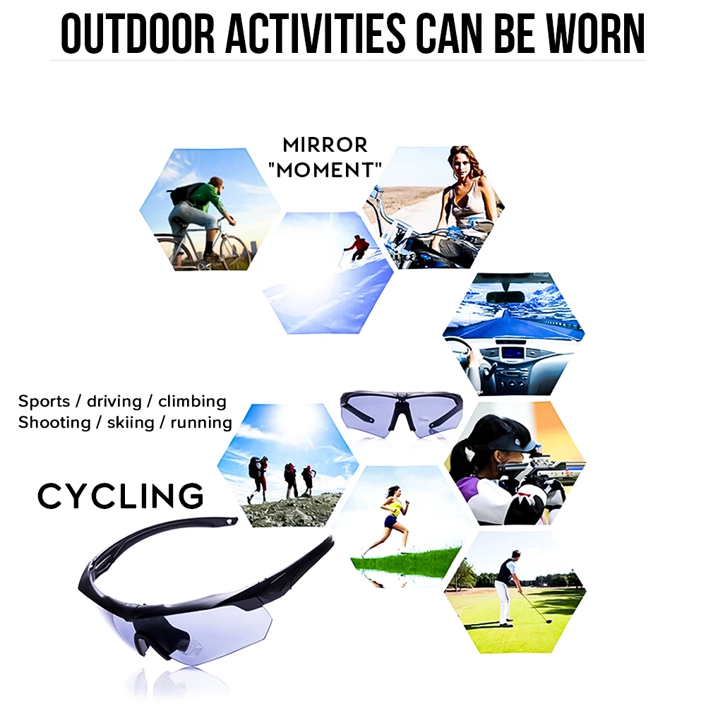 Тактические очки мужские велосипедные солнцезащитные спортивные мотоциклетные