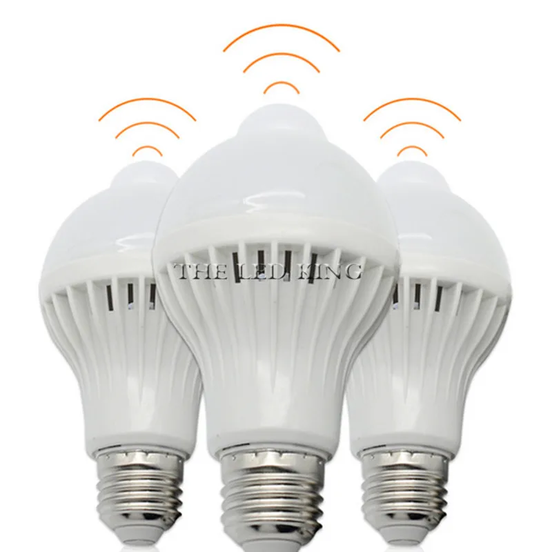 Светодиодная лампа 3W 5W 7W 9W PIR датчик движения Сенсор Лампа AC 220V 230V Авто Smart Led