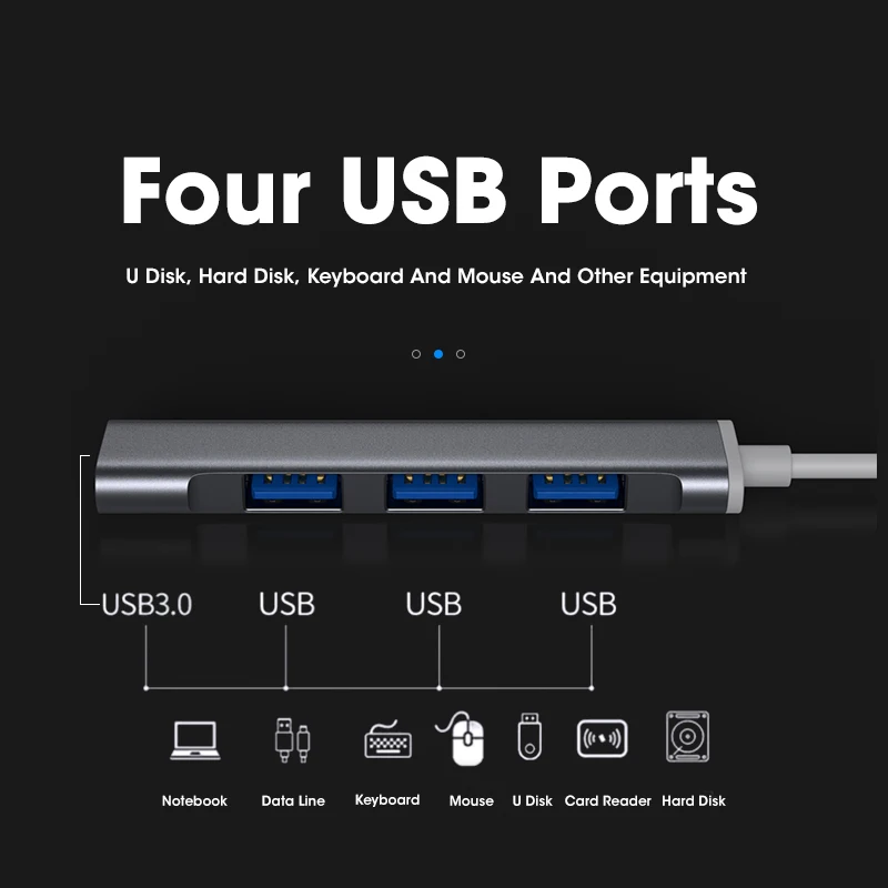 Тип C концентратор USB кабель Переходник на Мульти 3 0 HUB адаптер док станция для MacBook