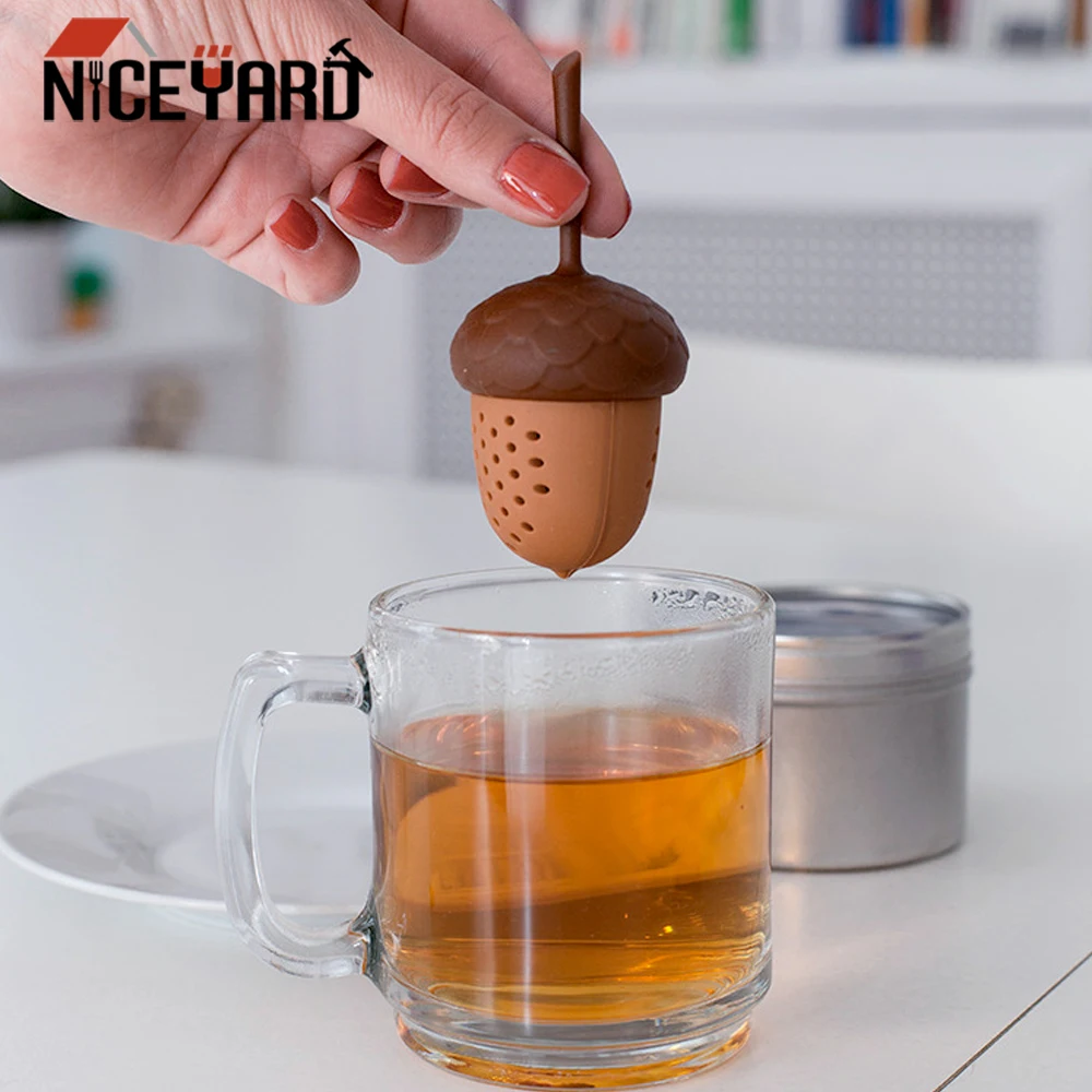 

NICEYARD случайный силиконовый чайный пакетик, ситечко для заваривания чая, гаджеты, желтые кухонные аксессуары
