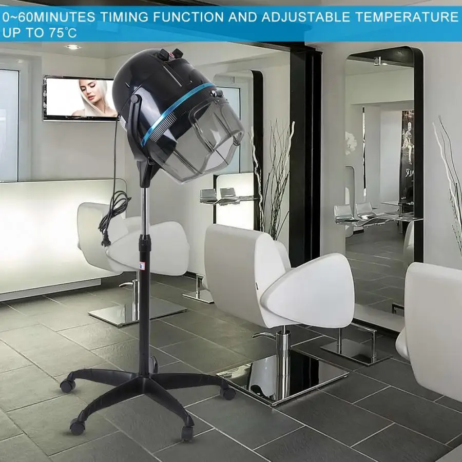 Профессиональная Регулируемая сушилка для волос с капюшоном напольная салонная