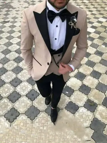 3 Pieces Men Suits Slim Fit Groom Tuxedos Best Groomsmen Wedding Suit Men's Suit