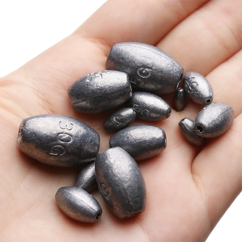 10 шт для рыболовного грузила в форме оливы полая приманка весовые весы 0 5g 10g осень