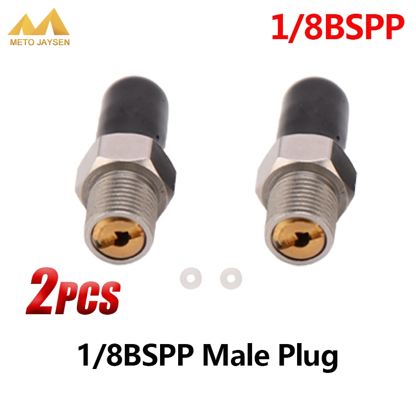 PCP Airforce Paintball Pneumatic Quick Coupler 8MM 1/8BSPP Male Plug Adapter Fittings Stainless Steel 2pcs/set | Спорт и развлечения