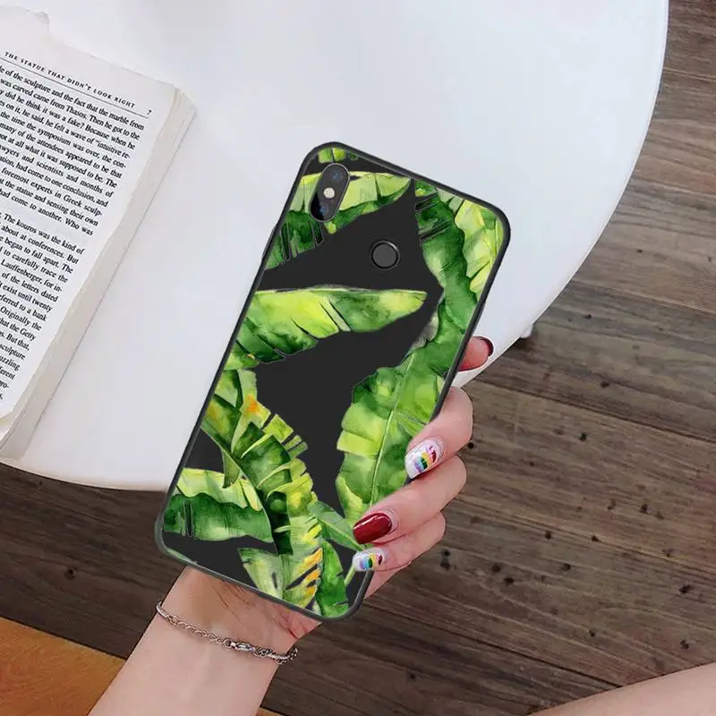 

green leaf Phone Case For Xiaomi Mi Redmi Note 7 8 9 pro 8T 9T 9S 9A 10 Lite pro