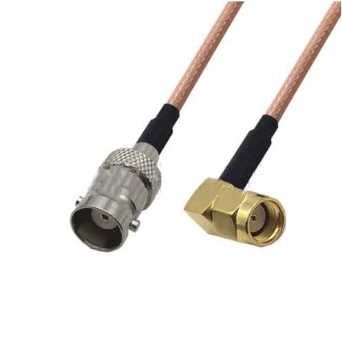 

RP-SMA Male to BNC Female Right Angle Connector Pigtail Jumper RG316 Cable 50 ohm