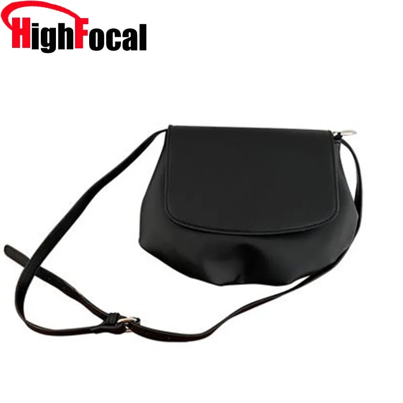 

HIGHFOCAL Retro Shoulder Bag Wild Black Small Square Bag Trendy Luxury Design Hasp Handmade Pleated Women's Shoulder Bag A89