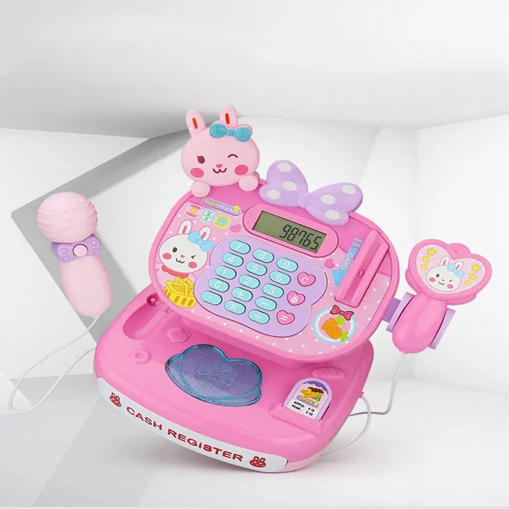 Simulation Multi-functional Cash Register Toy Educational Pretend Play Operated Working Calculator Scanner Set |