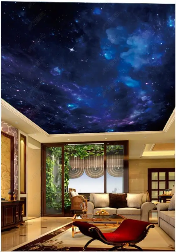 Custom photo wallpapers 3d ceiling wallpaper for walls 3 d Fantasy night starry sky zenith mural wall papers home decor | Обустройство