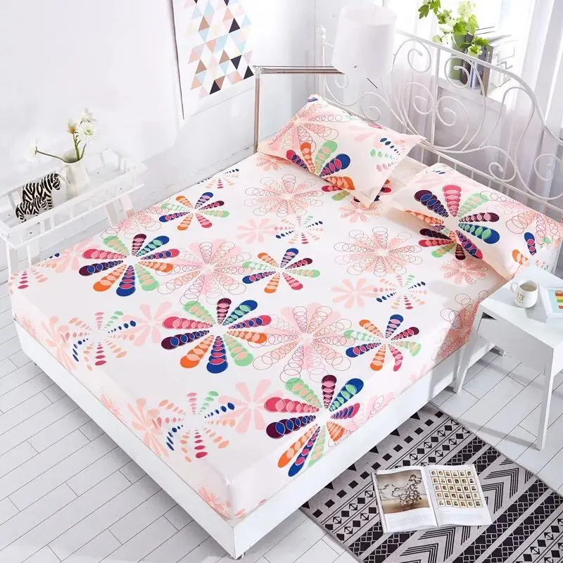 Акция 1 шт. 100% полиэстер набор матрасов с четырьмя углами и эластичными лентами