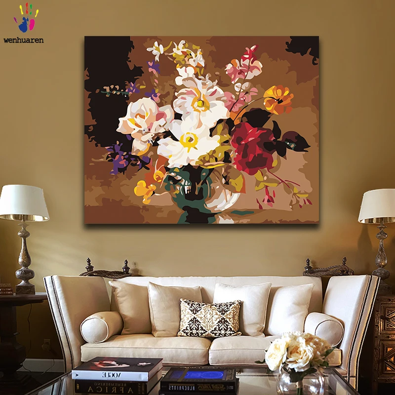 Краска по номерам художественная краска Цветок красивая гостиная спальня