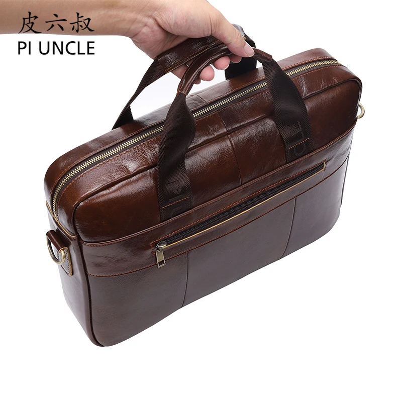 2019 новый мужской кожаный портфель модная сумка ретро деловая папка Повседневная