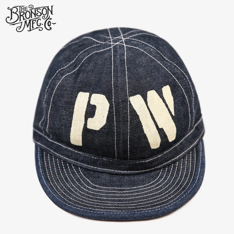 

Bronson Vintage Reproduction WW2 CCC PW Denim Cap Prisoner Of War Jean Work Hat