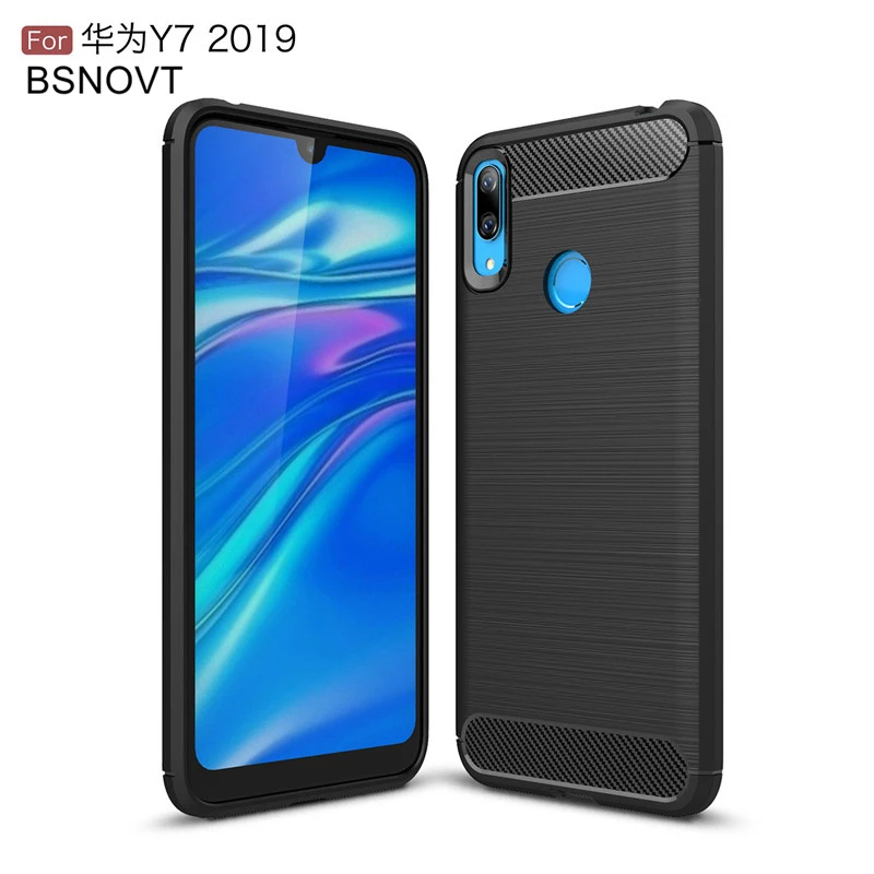 Для Huawei Y7 2019 Чехол Мягкий ТПУ Силиконовый противоударный бампер чехол для Funda 6 26