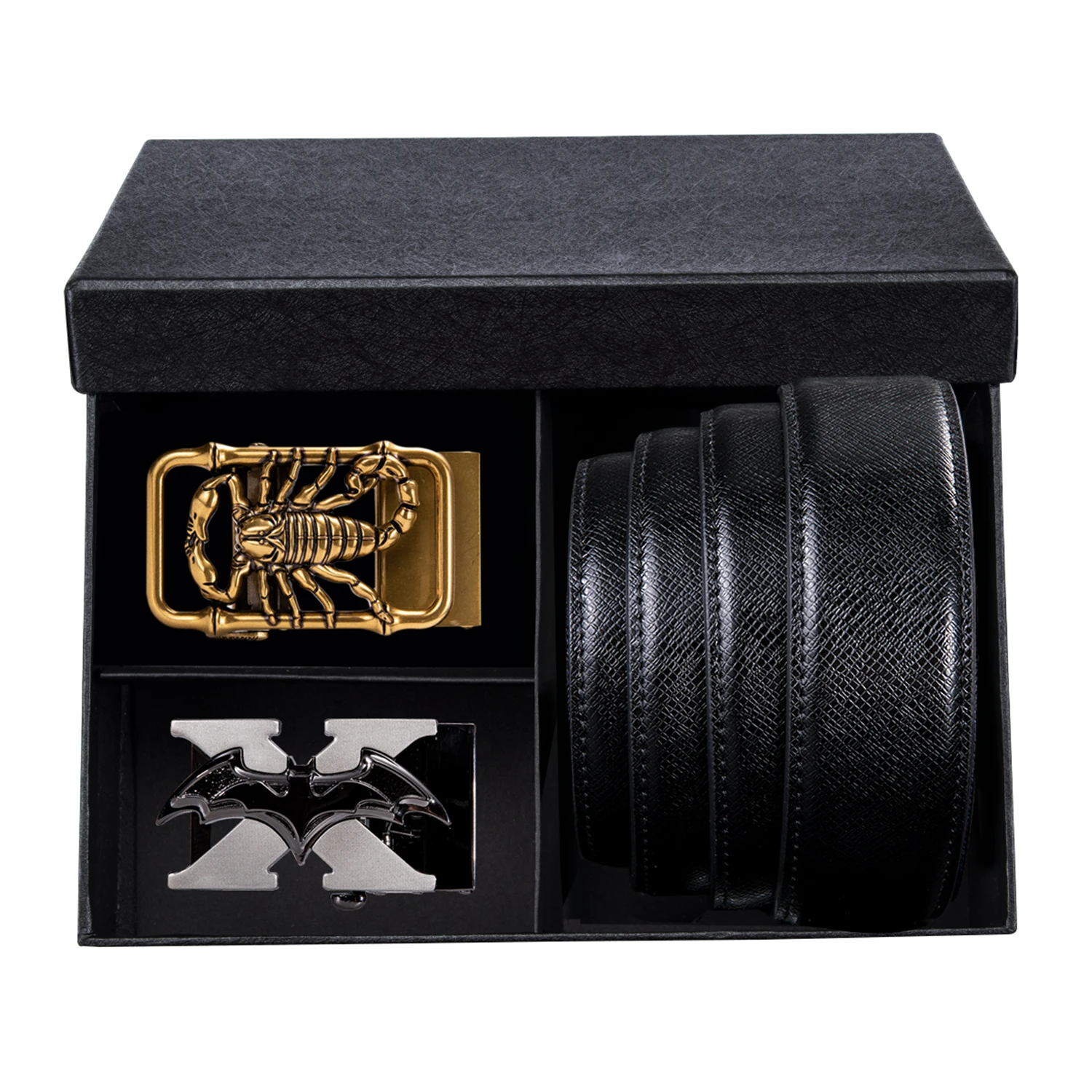 Мужской ремень с автоматической пряжкой из натуральной кожи высокого качества |