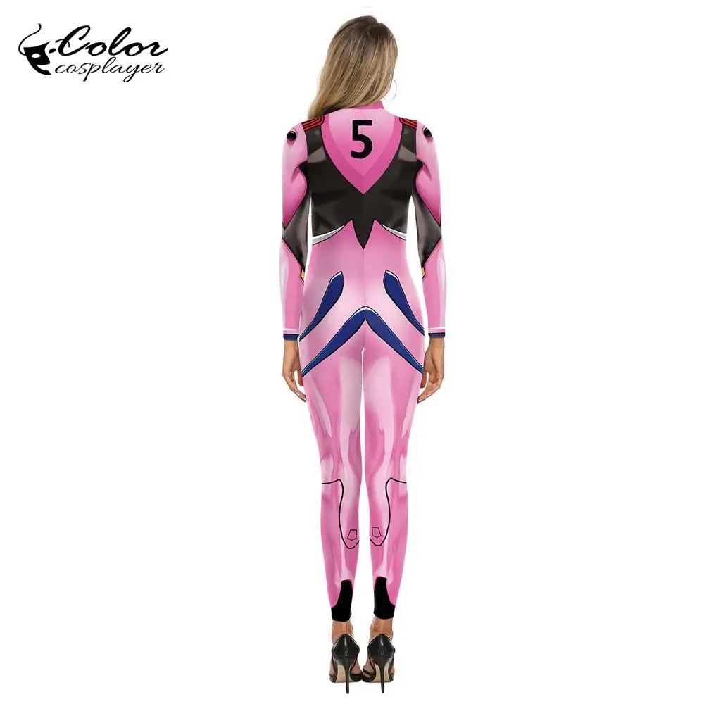 Color Cosplayer Pink Anime Evangelion Cospaly Costume For Women Comic Cartoon Bodysuits Purim Carnival Cosplay Party Clothing |