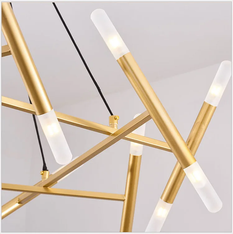 Хрустальный светильник в виде цветка лотоса современный квадратный