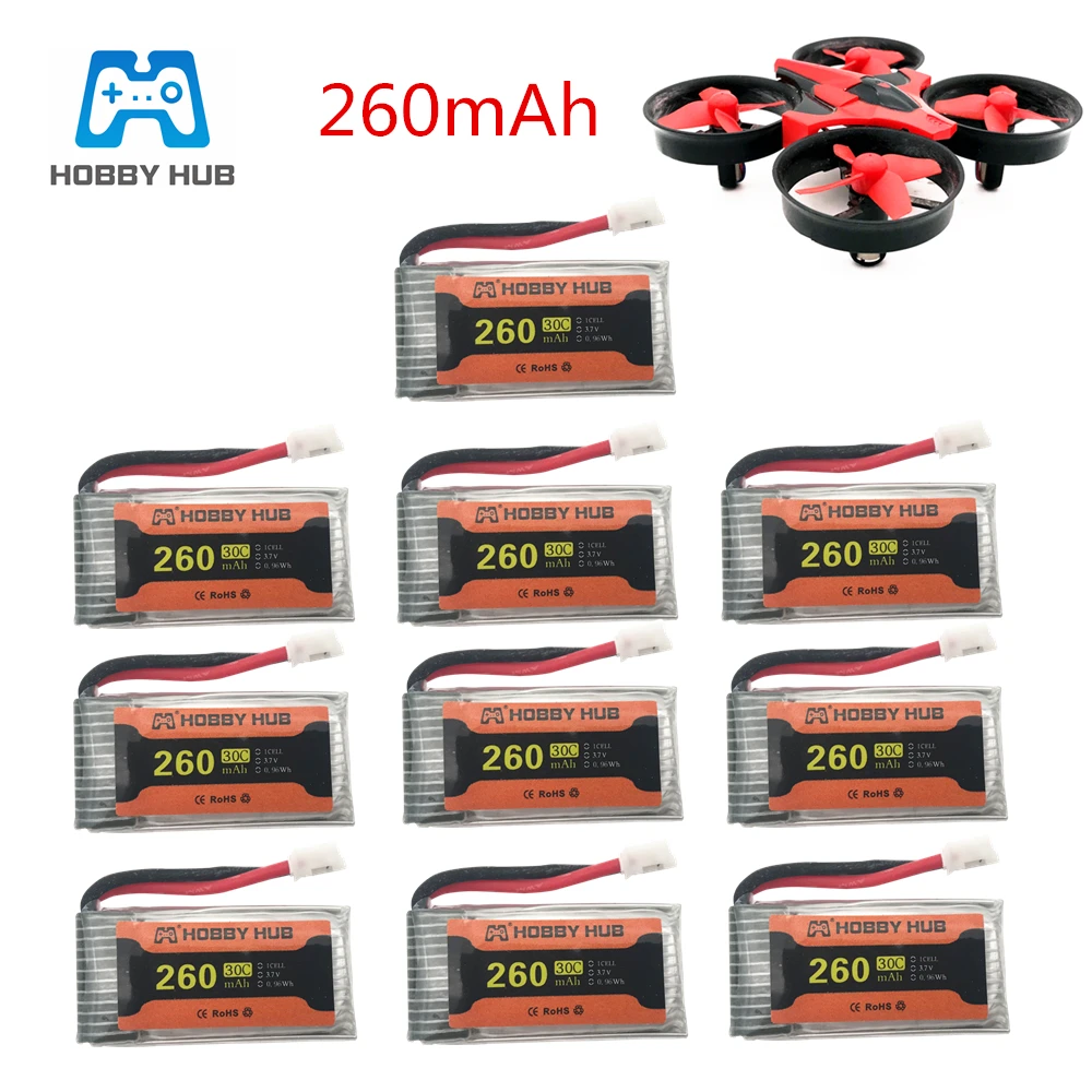 Аккумулятор для квадрокоптера JJRC H36 3 7 В 260 мАч E010 E011 E012 E013 Furibee F36 запчасти