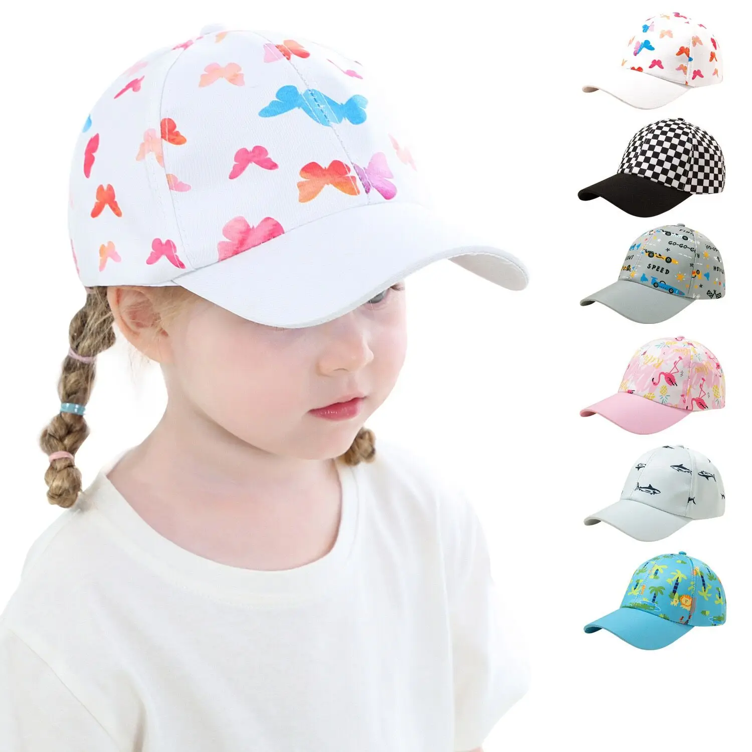 

Kids Snapback Baseball Caps Children Print Sun Hats Toddler Girl and boys Unisex Caps DropshippingFor Outdoor