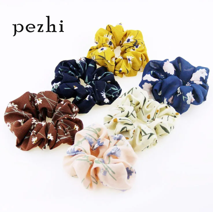 6 шт. маленькие свежие весенние и летние шифоновые простые с цветочным принтом