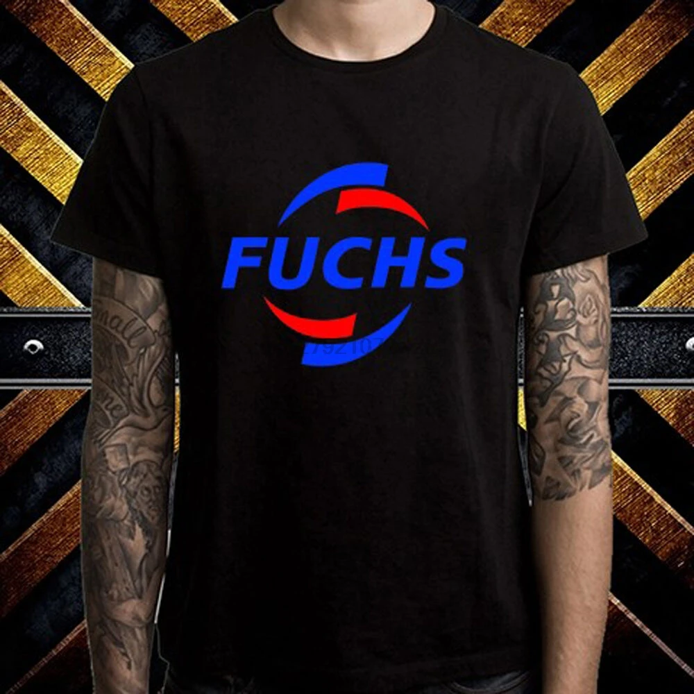 Новинка Fuchs Oil Company Racing логотип мужская Черная Футболка размер S до 3XL|Поло| |