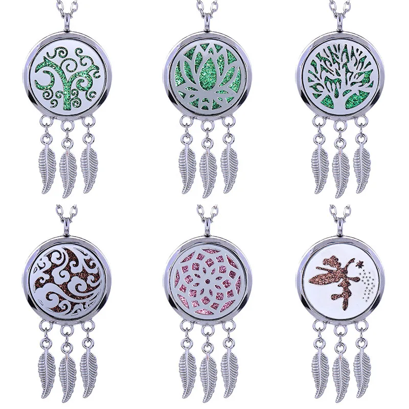 

New Aroma Diffuser Necklace Open Lockets Pendant Perfume Essential Oil Diffuser Aromatherapy Pendant Necklace women men