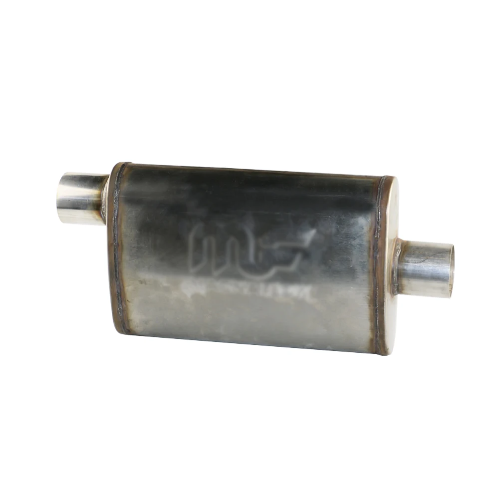 JZZ TURBO MUFFLER ID:2.5&quot OD:2.5&quot Length:19.5&quot Polished Universal Racing Performance Car Exhaust Muffler | Автомобили и