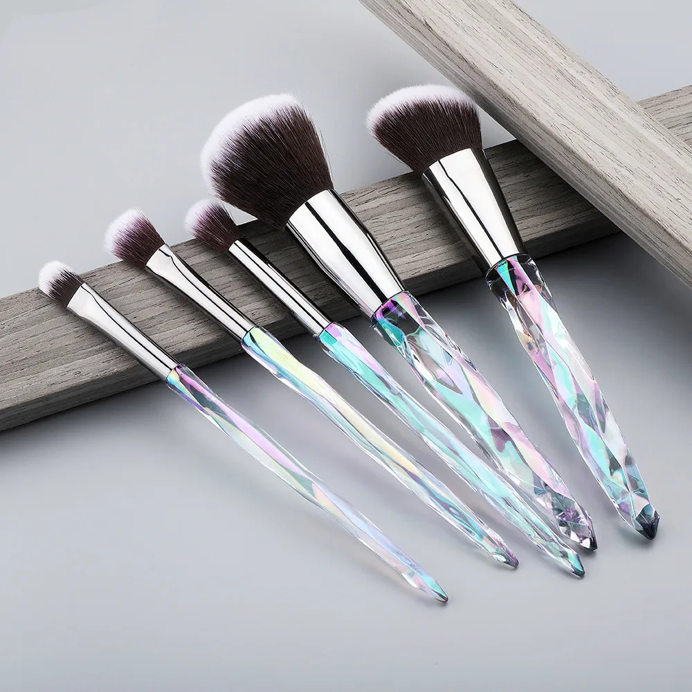 Новинка 5 шт. набор кистей для макияжа с кристаллами пудра основа кисть румян