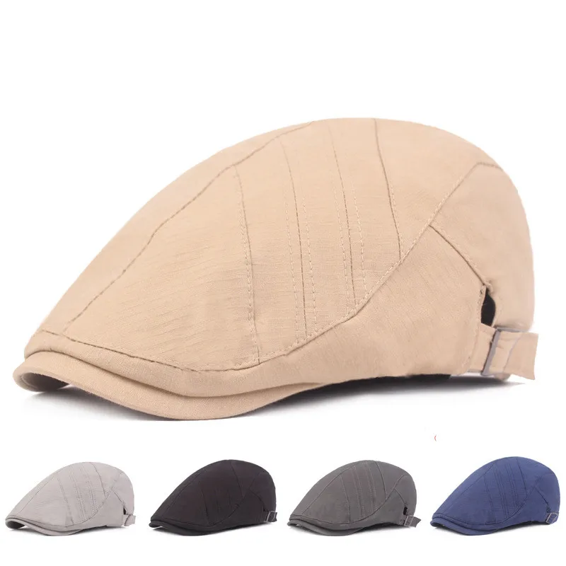 Модный крутой осенний мужской Берет шапочка джентльмен стиль хлопок берет для