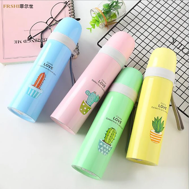 17 унций/500 мл портативный термос из силикагеля с веревкой бутылки для воды