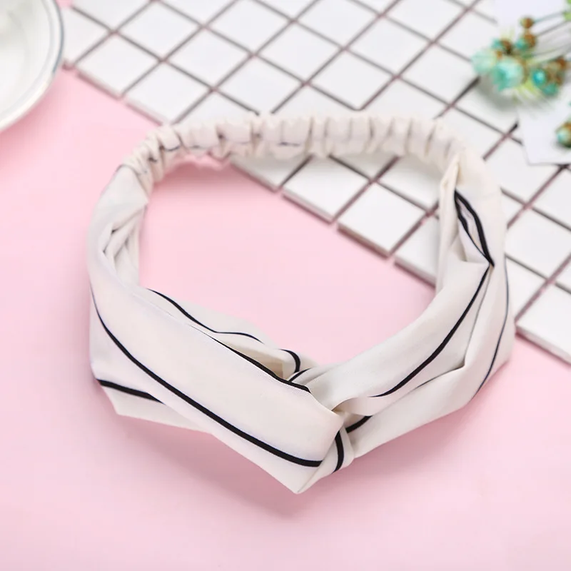 New Bohemia Headbands Cross Shaped Women Cute Striped Hairdbands Female Summer Fashion Headwear Headwrap Hair Accessories Turban |
