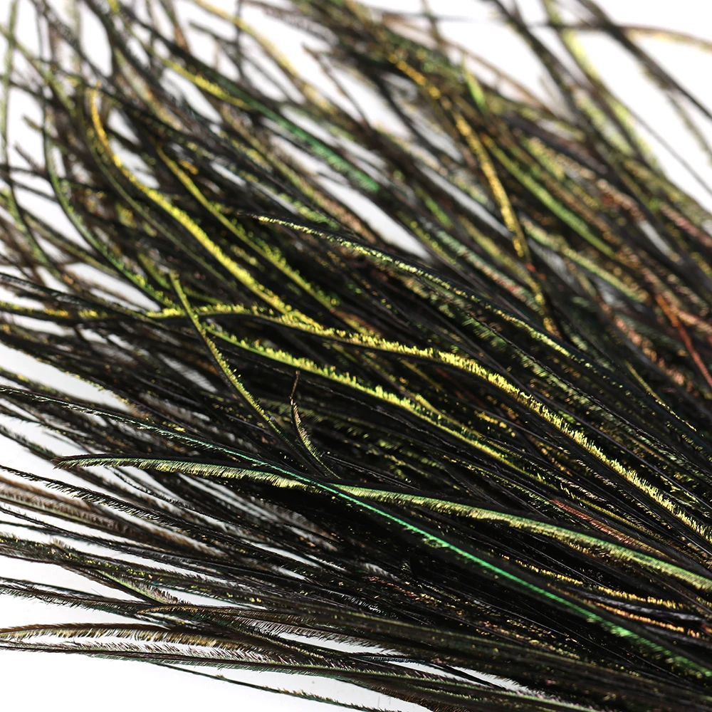 ICERIO 2 Packs Natural Peacock Herl Feather Fly Tying Material 5
