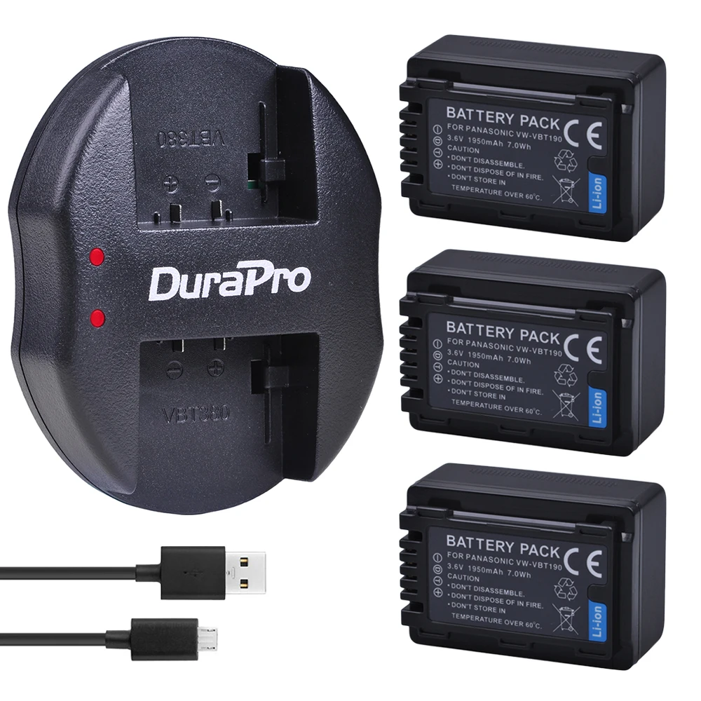 Сменный аккумулятор для VW VBT190 VBT380 3x USB двойное зарядное устройство Panasonic 2 5 10