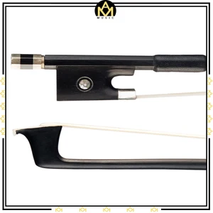 Durable 4/4 Violin Bow Carbon Fiber Violin Bow W/ Ebony Frog For 4/4 Size Violin For Beginners & Students Violin Accessories