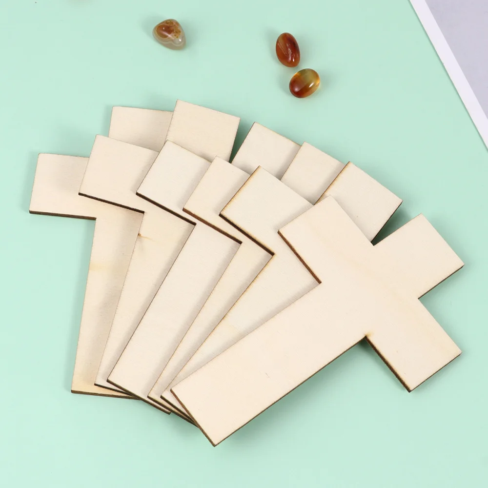 36 шт. деревянные штук крест Форма вырезы украшения кусочки дерева деревянная чип
