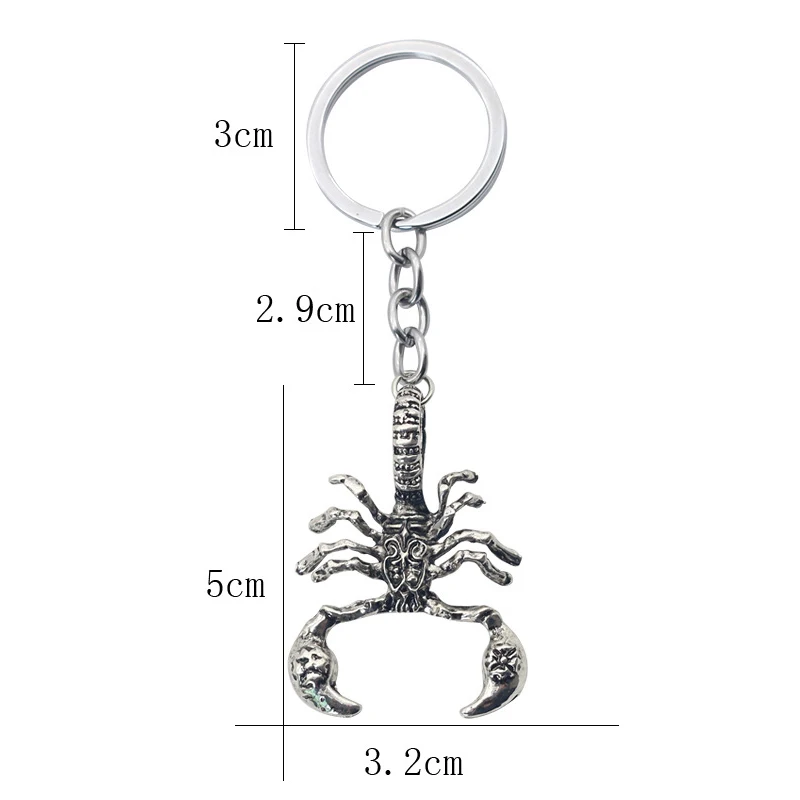 

Creative Scorpion King Shape Keychains For Women Men Cute Keyring Holder Punk Animal Car Key Chains Rings Charm Bag Gifts